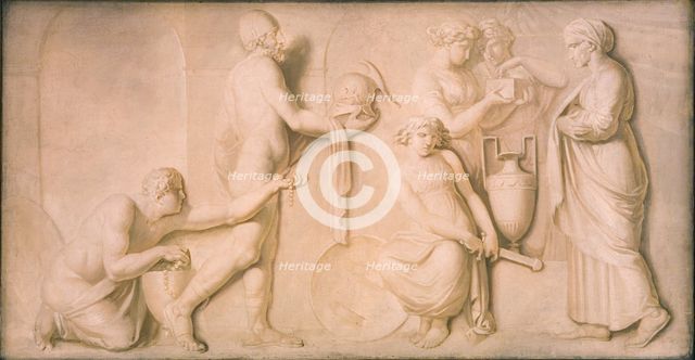 Achilles and the Daughters of Lycomedes, 1794-1798. Creator: Nicolai Abraham Abildgaard.