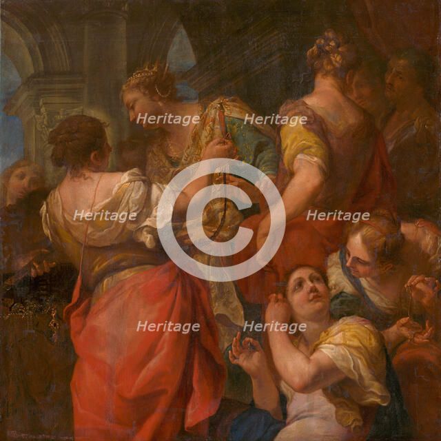 Achilles and the Daughters of Lycomedes, c. 1680. Creator: Molinari, Antonio (1655-1704).