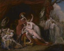 Achilles, frantic for the loss of Patroclus, rejecting the consolation of Thetis, 1803. Creator: George Dawe