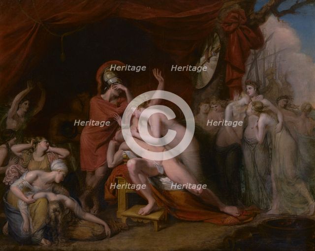 Achilles, frantic for the loss of Patroclus, rejecting the consolation of Thetis, 1803. Creator: George Dawe.