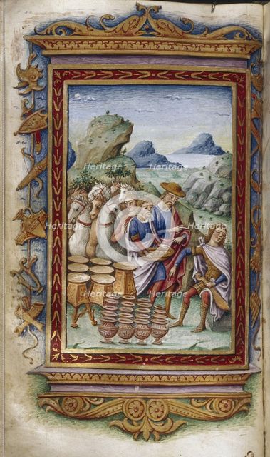 Achilles refusing gifts (Illustration for The Heroides by Ovid), 1485-1499. Artist: Majorana, Cristoforo (active ca. 1480-1494)