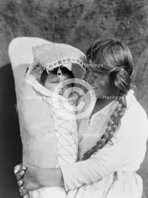 Achomawi mother and child, c1923. Creator: Edward Sheriff Curtis.