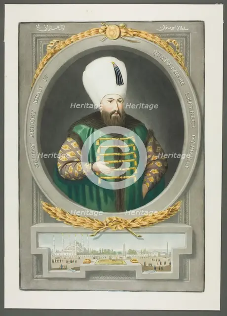Achmet Kahn I, from Portraits of the Emperors of Turkey, 1815. Creator: John Young.