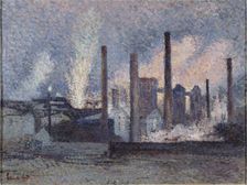 Aciérie à Charleroi (Steelworks in Charleroi), 1897. Creator: Luce, Maximilien (1858-1941)