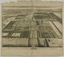 Acklam in Cleveland in the County of Yorke, plate 64 from Britannia Illustrata, published 1707. Creator: Johannes Kip