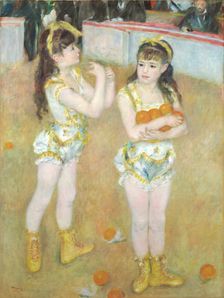 Acrobats at the Cirque Fernando (Francisca and Angelina Wartenberg), 1879. Creator: Pierre-Auguste Renoir