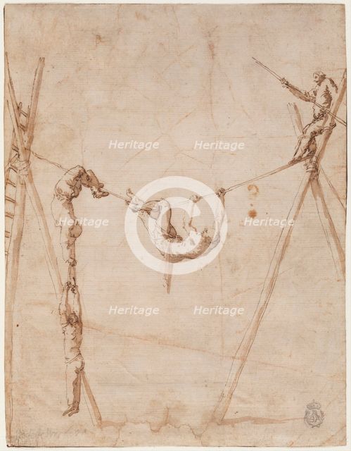 Acrobats on a Rope. Artist: Ribera, José, de (1591-1652)