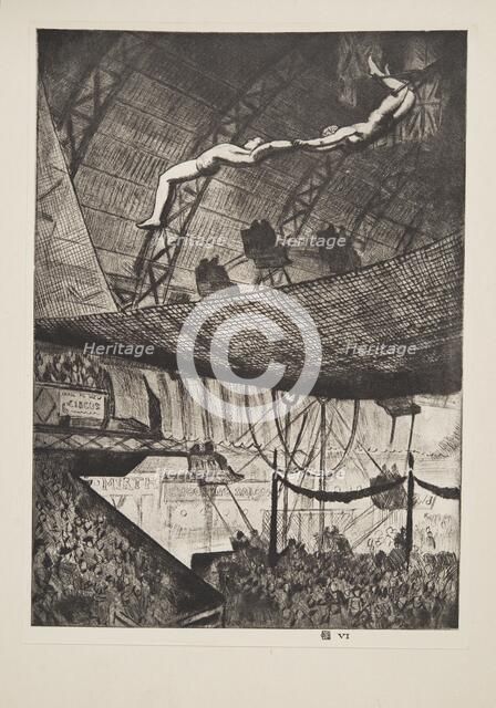 Acrobats, pub. 1925. Creator: Laura Knight (1877 - 1970).