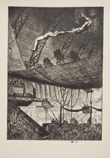 Acrobats, pub. 1925. Creator: Laura Knight (1877 - 1970)