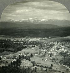 Across the Valley to the White Mountains - Mt. Washington in Distance, New Hampshire c1930s. Creator: Unknown