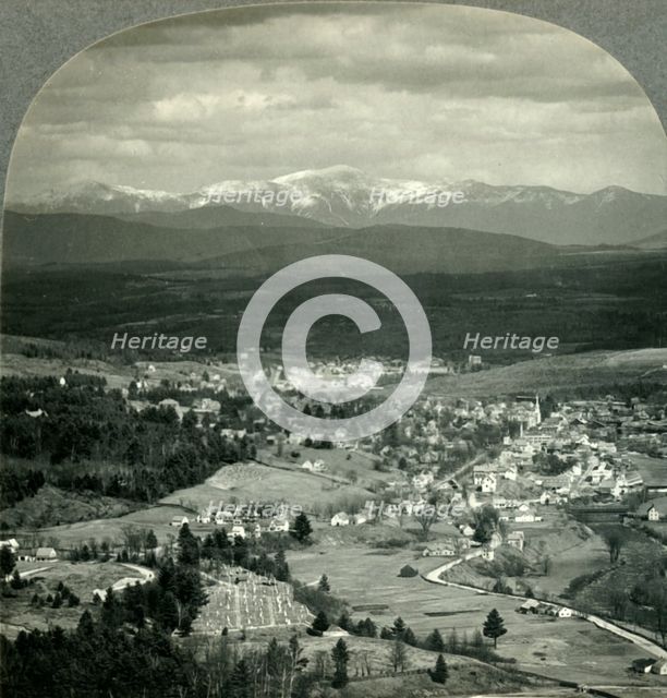 'Across the Valley to the White Mountains - Mt. Washington in Distance, New Hampshire', c1930s. Creator: Unknown.