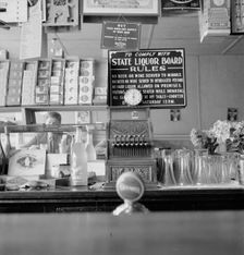 Across the counter is Ghost Town Café, Vader, Lewis County, Western Washington, 1939. Creator: Dorothea Lange