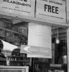 Across the counter is Ghost Town Café, Vader, Lewis County, Western Washington, 1939. Creator: Dorothea Lange