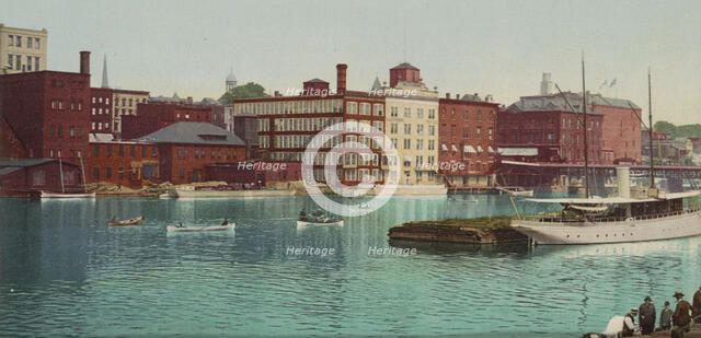 Across the river, Oswego, ca 1900. Creator: Unknown.