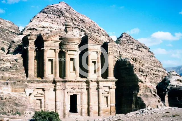 Ad Deir Monastery at Petra, c20th century. Artist: CM Dixon.