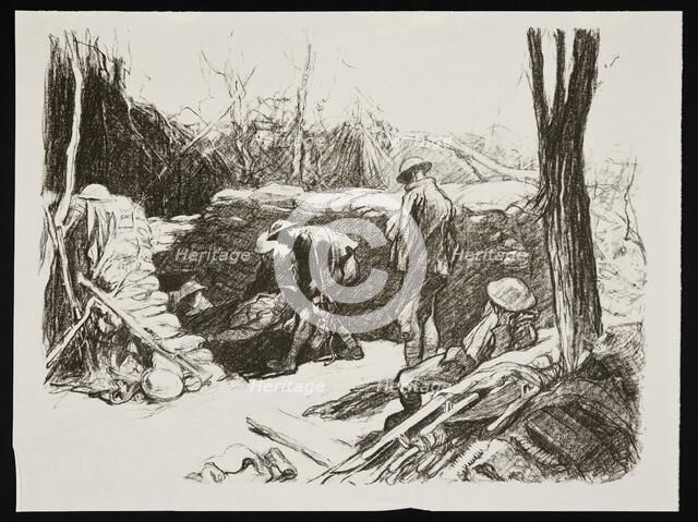 'Advanced dressing station in France', 1917. Artist: Claude Allin Shepperson.