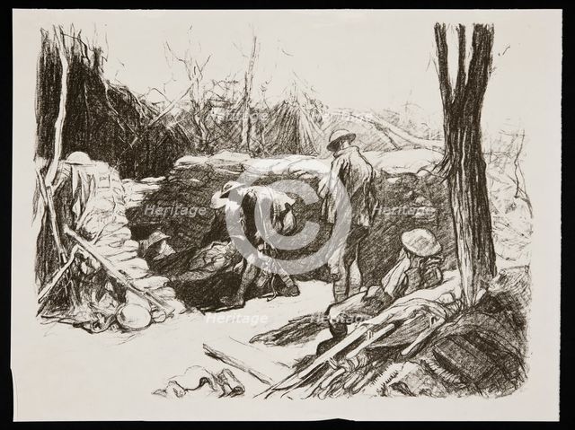 'Advanced dressing station in France', 1917. Creator: Claude Allin Shepperson.