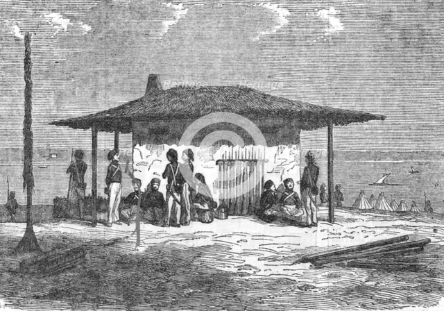 'Advanced post of the Turkish Troops upon the shores of the Danube', 1854. Creator: Unknown.
