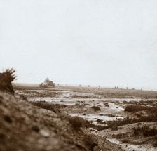 Advancing with tanks, c1914-c1918