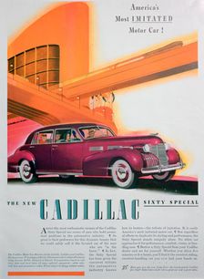 Advert for the Cadillac Sixty Special car, 1940