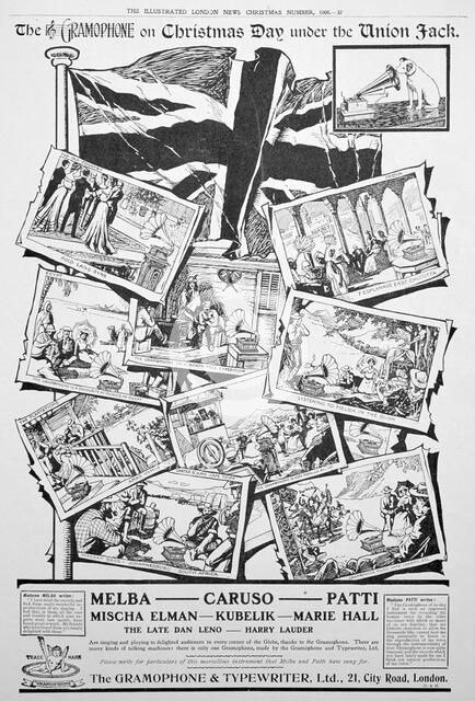 Advert for the Gramophone and Typewriter Co, 1906. Artist: Unknown