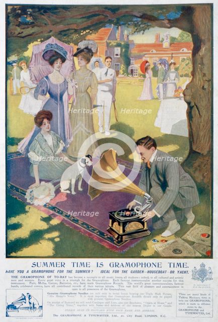 Advert for the Gramophone and Typewriter Co, 1907. Artist: Unknown