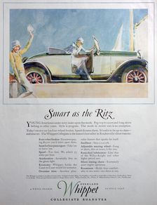 Advert for the Overland Whippet Collegiate Roadster car, 1927