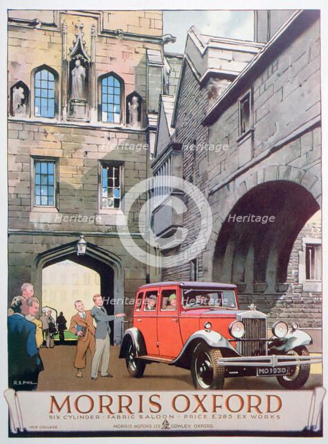 Advert for the Morris Oxford motor car, 1930. Artist: Unknown