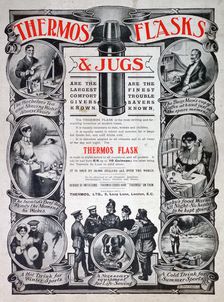 Advert for Thermos flasks and jugs, 1910