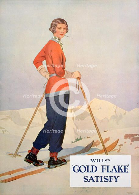 Advert for Wills' 'Gold Flake' cigarettes, 1930. Artist: Unknown