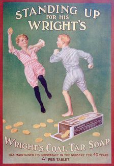 Advert for Wright's coal tar soap, 1909