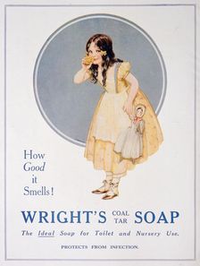 Advert for Wright's coal tar soap, 1923