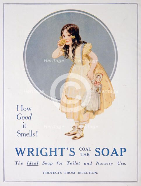 Advert for Wright's coal tar soap, 1923. Artist: Unknown