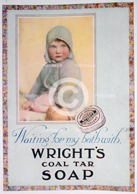 Advert for Wright's coal tar soap, 1924. Artist: Unknown