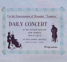 Advert For A Concert 1917. Artist: Garratt & Atkinson