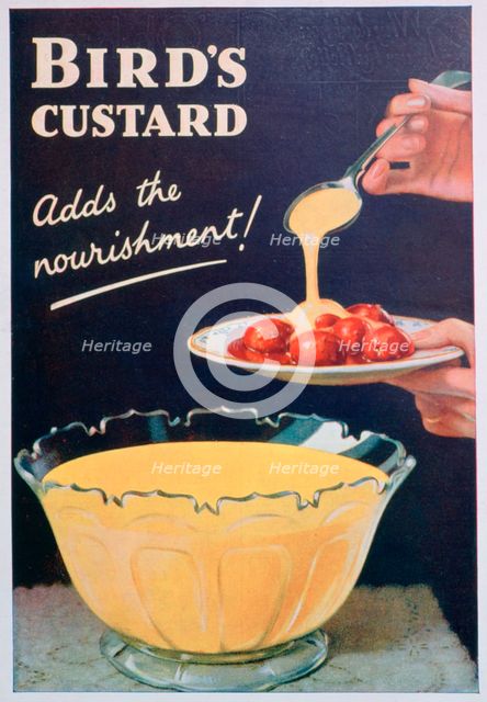 Advert for Bird's Custard, 1935. Artist: Unknown