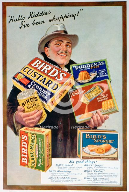 Advert for Bird's foods, 1920. Artist: Unknown