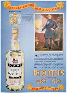Advert for Booth's gin, 1935
