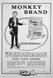 Advert for Brooke's Monkey Brand soap, 1918