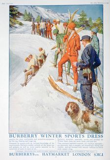 Advert for Burberry winter sports dress, 1928