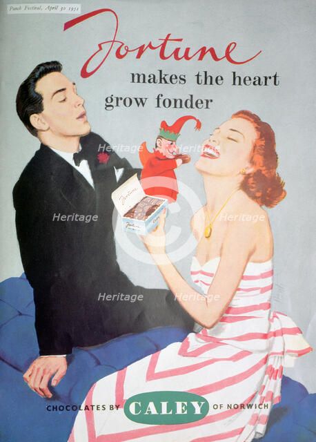 Advert for Caley chocolates, 1951. Artist: Unknown