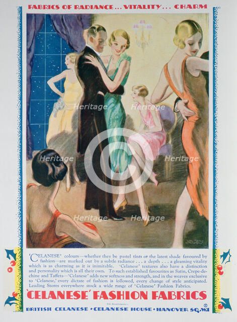Advert for Celanese Fashion Fabrics, 1928. Artist: Unknown