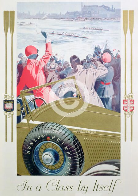 Advert for Dunlop tyres, 1932. Artist: Unknown