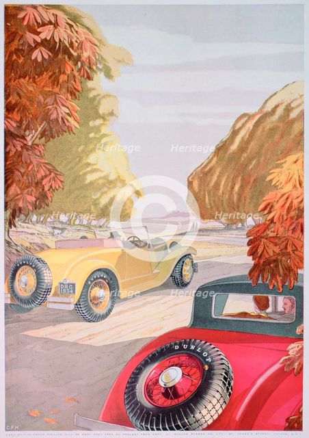 Advert for Dunlop tyres, 1934. Artist: Unknown