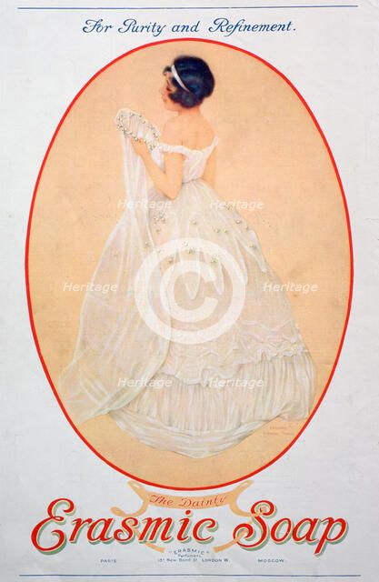Advert for Erasmic soap, 1920. Artist: Unknown