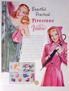 Advert for Firestone Velon, 1947