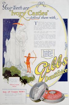 Advert for Gibbs Solid Dentifrice, 1922
