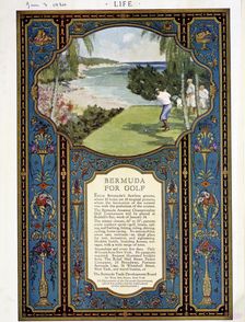 Advert for golf courses in Bermuda, January 3rd 1924. Creator: Unknown