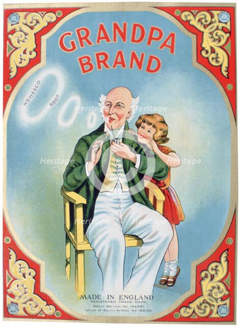 Advert for Grandpa Brand pipe tobacco. Artist: Unknown