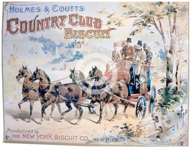 Advert for Holmes and Coutts Country Club Biscuits. Artist: Unknown